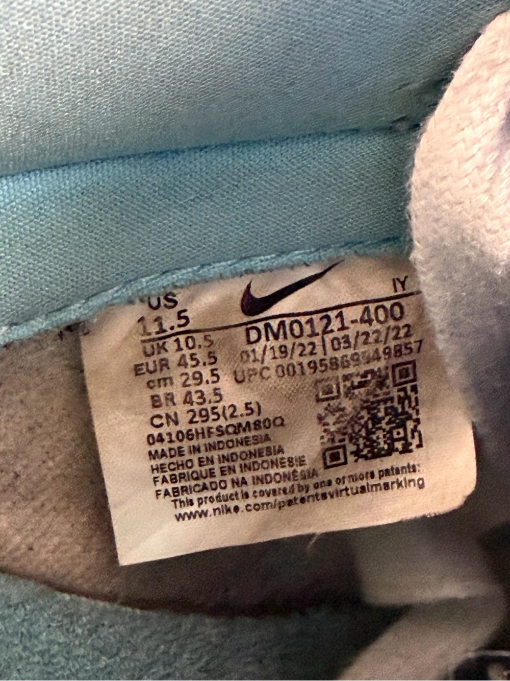 Nike Dunk Low QS “Argon” Men’s Sneakers - Picture 9 of 10